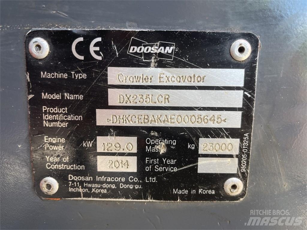 Doosan DX 235 LCR 履帶式 挖土機/掘鑿機/挖掘機