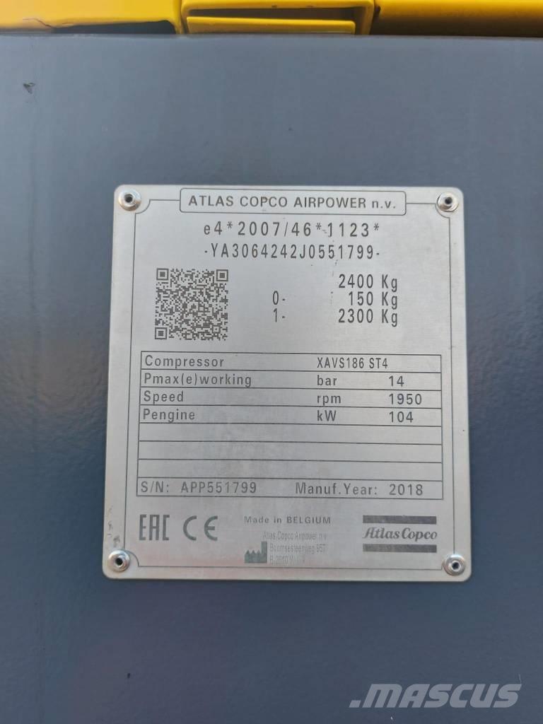 Atlas Copco XAVS186 空氣壓縮機