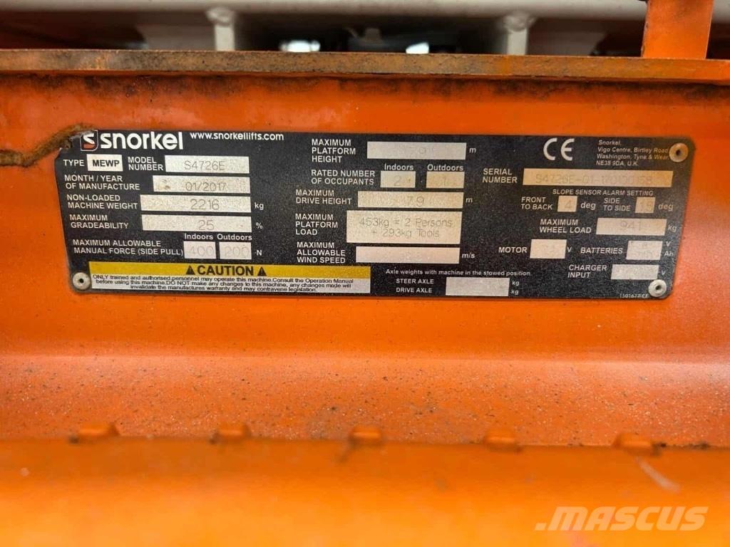 Snorkel S 4726 E 剪式升降機