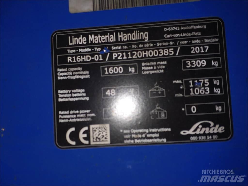 Linde R16HD 前伸式堆高機(叉車)