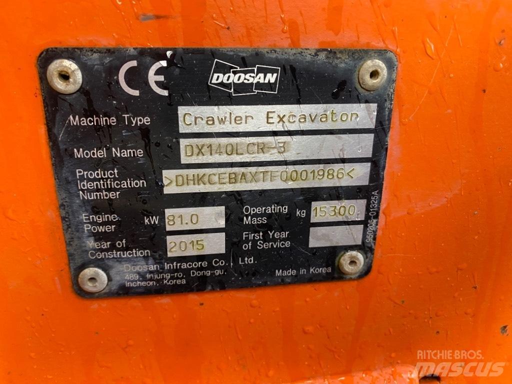 Doosan DX 140 LCR-3 履帶式 挖土機/掘鑿機/挖掘機