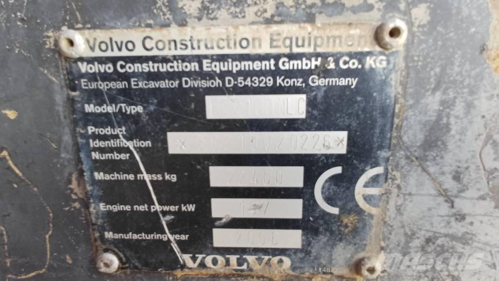 Volvo EC 210 B N LC 履帶式 挖土機/掘鑿機/挖掘機