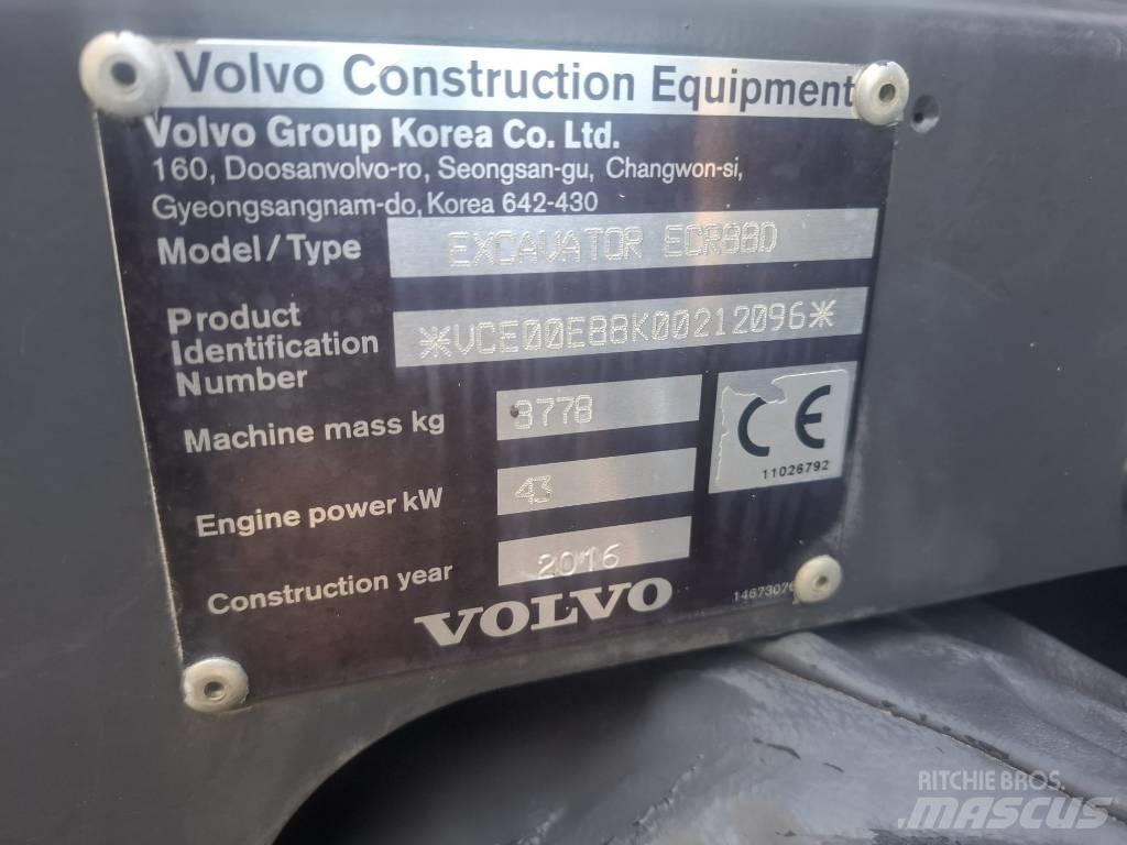 Volvo ECR 88 D 中型挖土機/掘鑿機/挖掘機 7t-12t