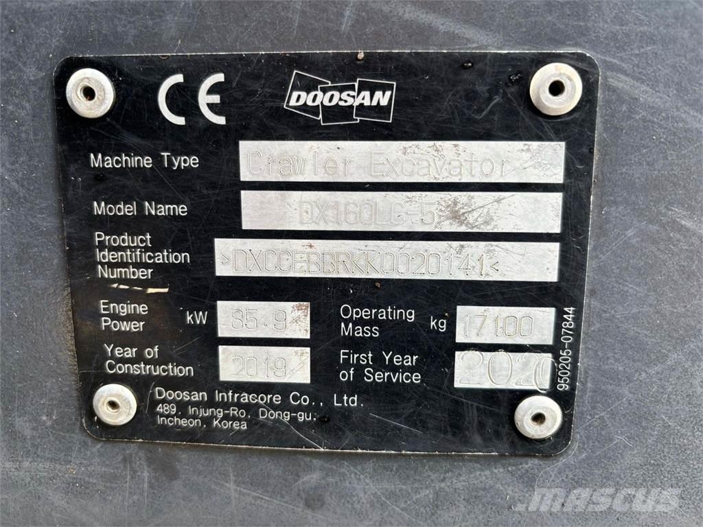 Doosan DX160HLC-5 履帶式 挖土機/掘鑿機/挖掘機