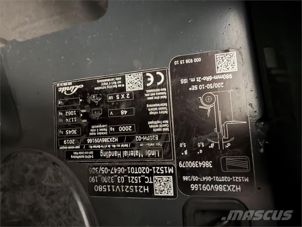 Linde E 20PH-02 電動堆高機