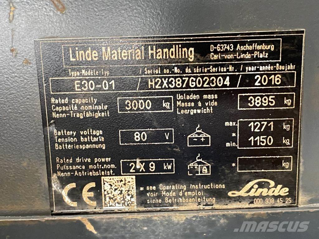 Linde E30-01 電動堆高機