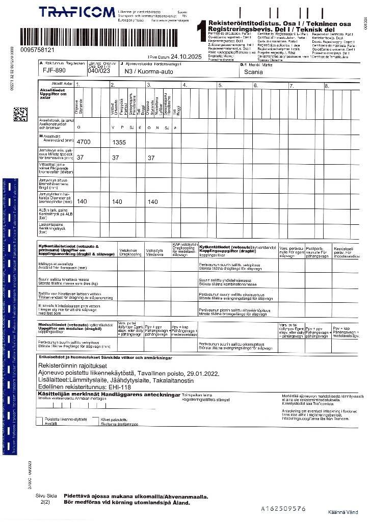 Scania R 500 貨箱式卡車