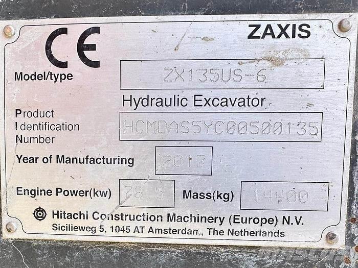 Hitachi ZX135US-6 特殊挖土機/掘鑿機/挖掘機