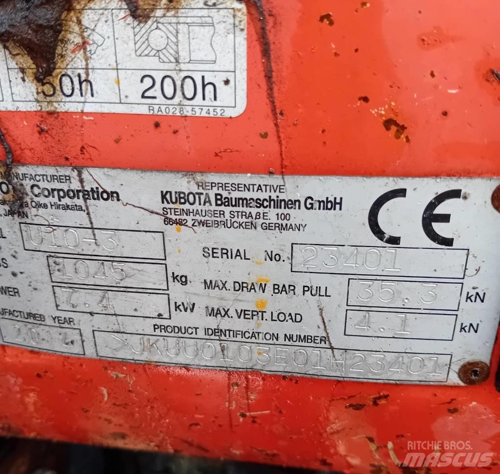 Kubota U 10-3 小型挖土機/掘鑿機<7t(小型挖掘機)