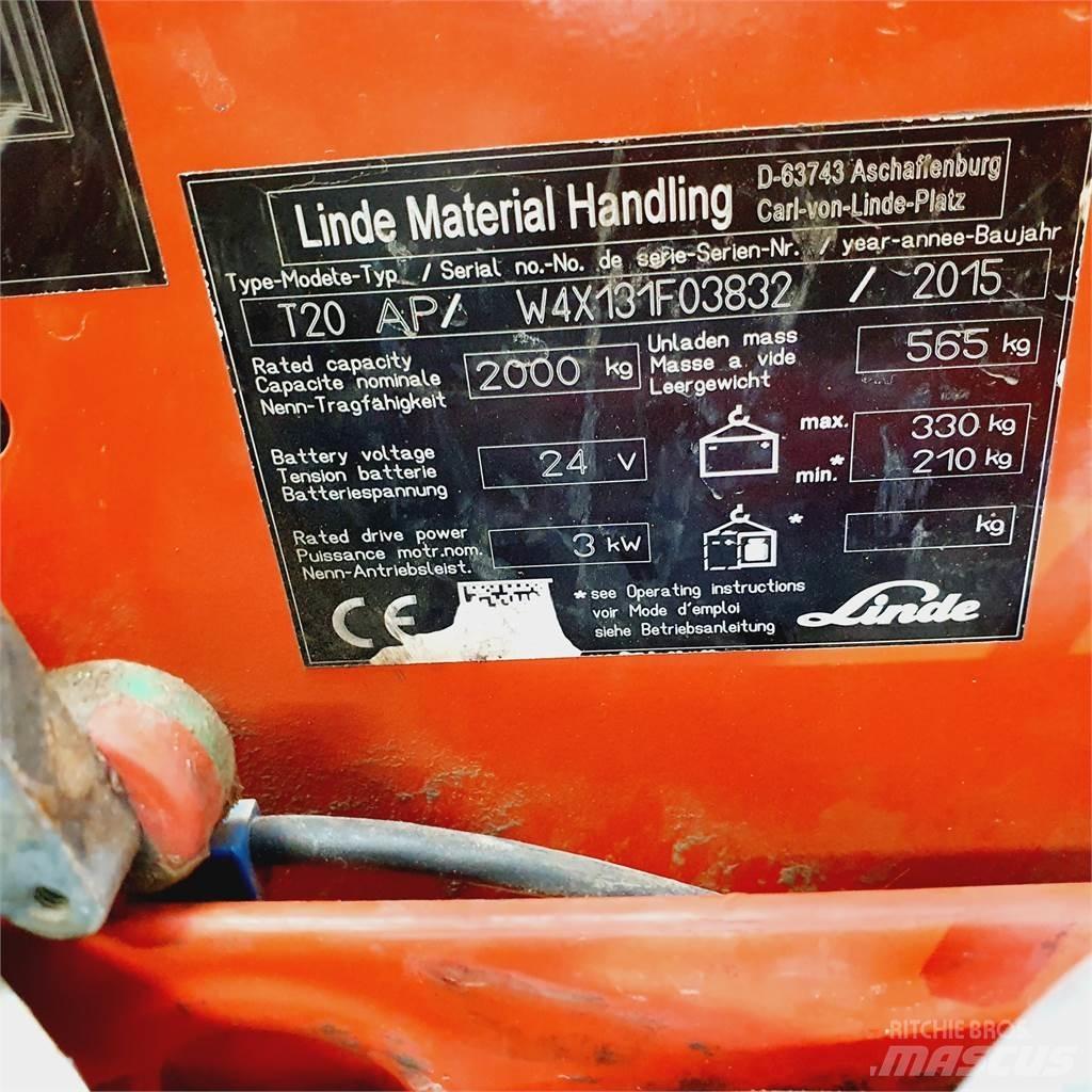 Linde T20AP kurz 低架升降機