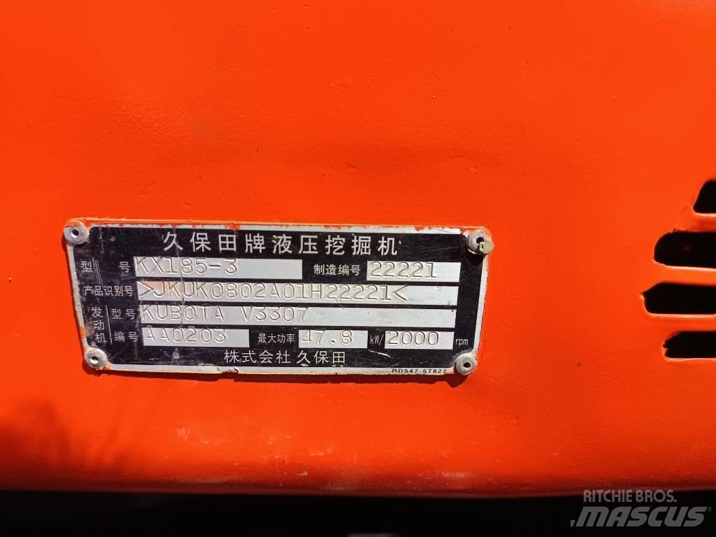 Kubota KX 185 中型挖土機/掘鑿機/挖掘機 7t-12t