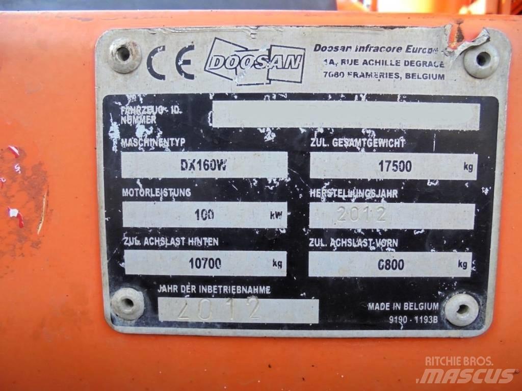Doosan DX 160 W 旋轉式挖土機/掘鑿機/挖掘機