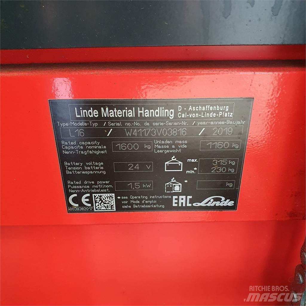 Linde L16i 行走控制式堆積機