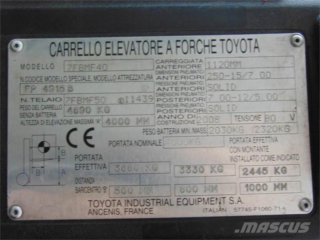 Toyota 7FBMF40 電動堆高機