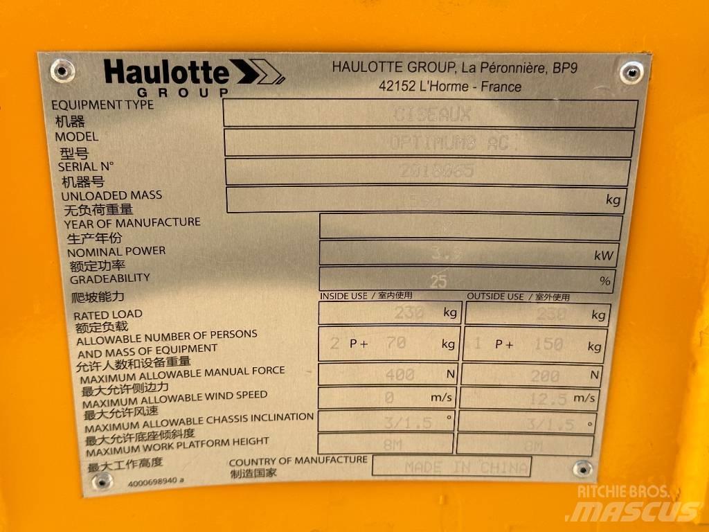 Haulotte OPTIMUM 8 剪式升降機
