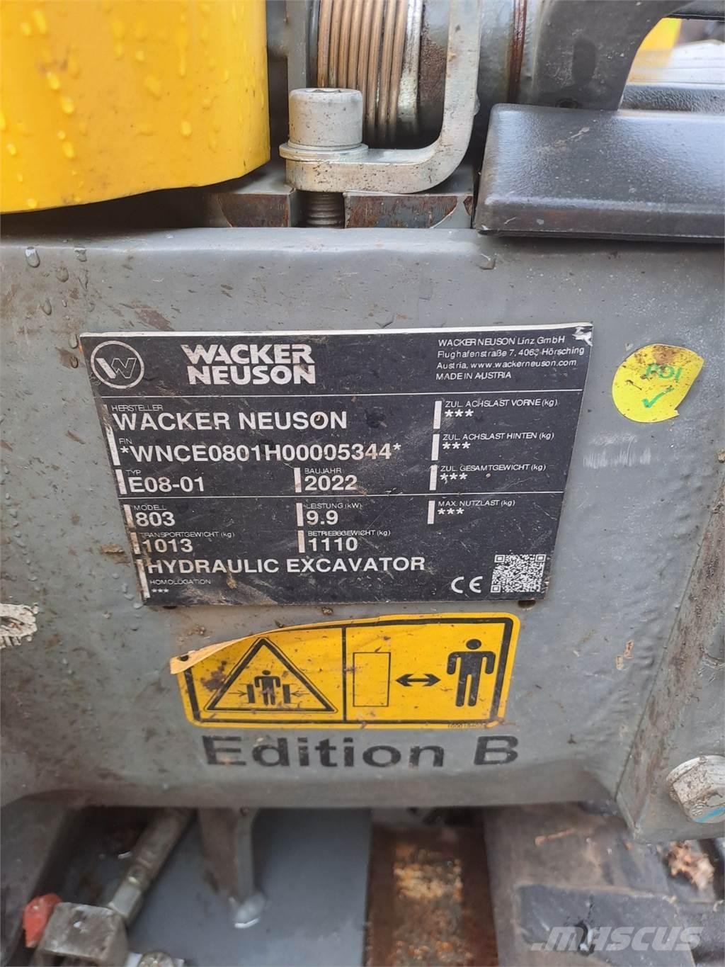 Wacker Neuson 803 履帶式 挖土機/掘鑿機/挖掘機