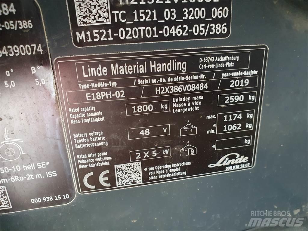 Linde E18PH 電動堆高機