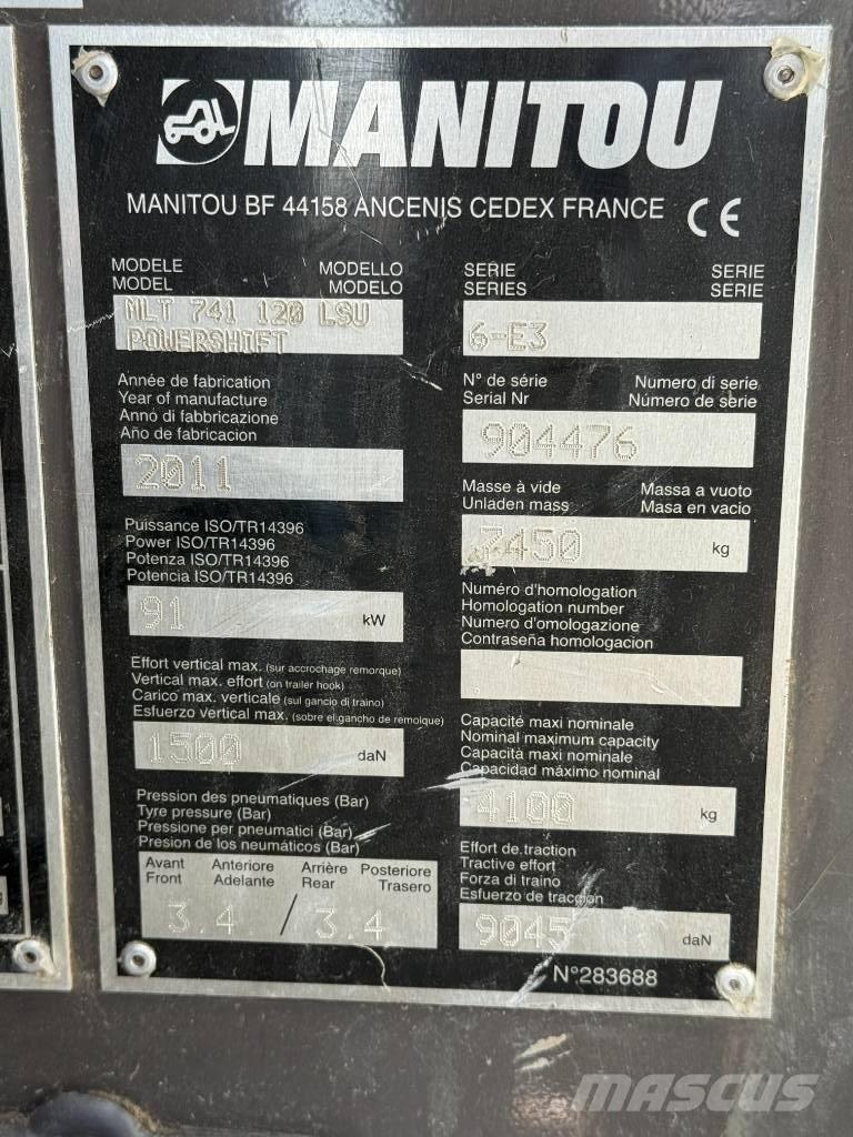 Manitou MLT 741-120 伸縮臂操作車