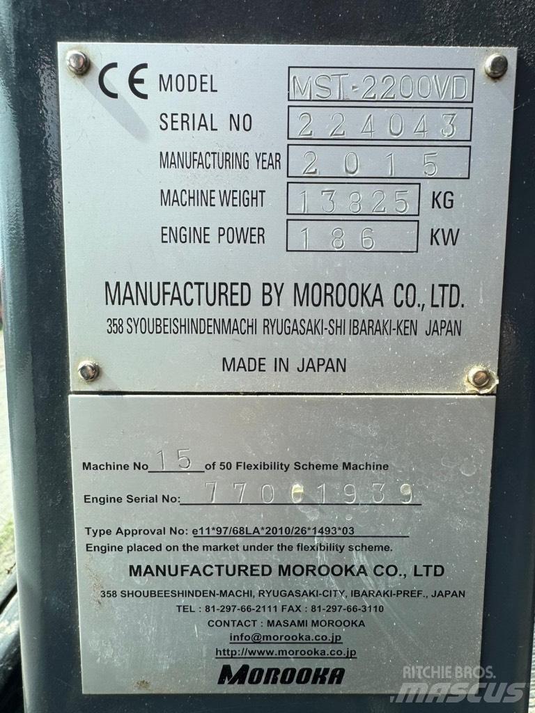 Morooka MST 2200 V D 履帶式傾卸車/翻斗車