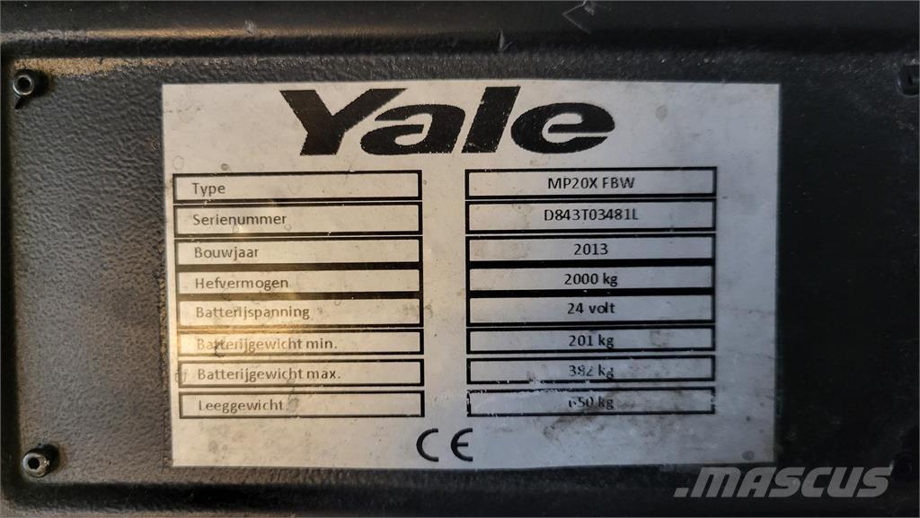 Yale MP20X 2013 行走控制式堆積機