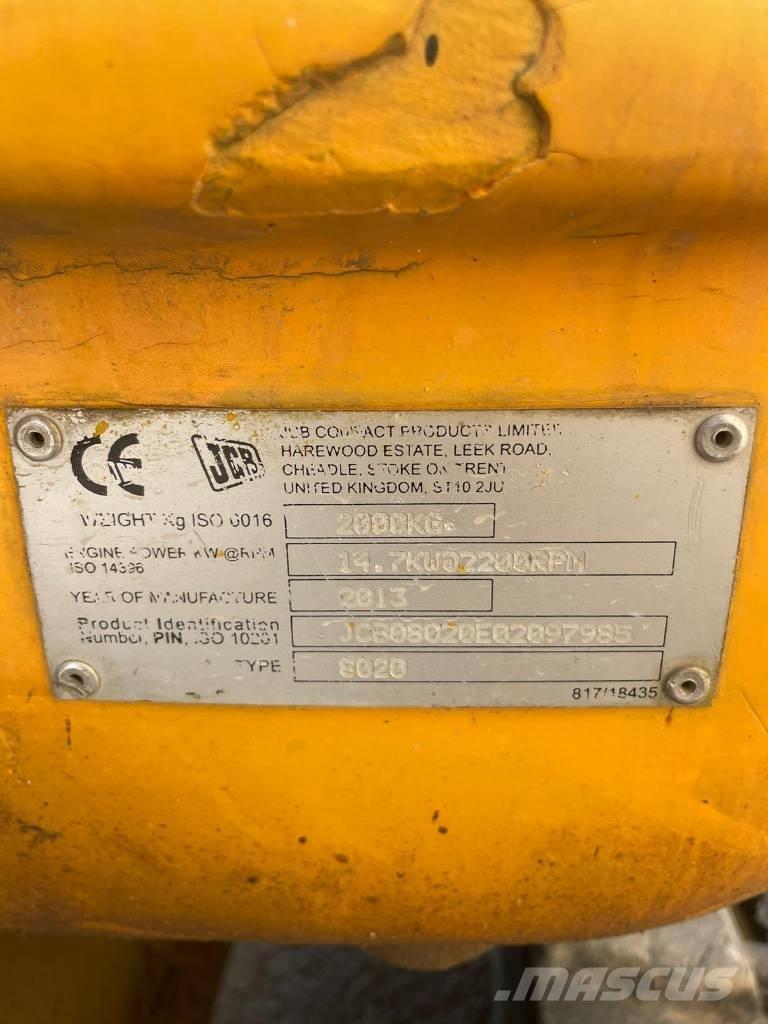 JCB 8020 小型挖土機/掘鑿機<7t(小型挖掘機)