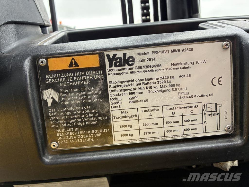 Yale ERP 18VT 電動堆高機