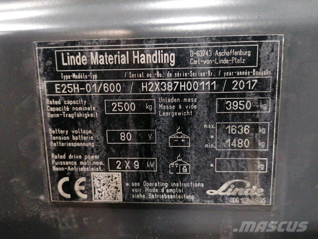 Linde E25H-01/600 電動堆高機