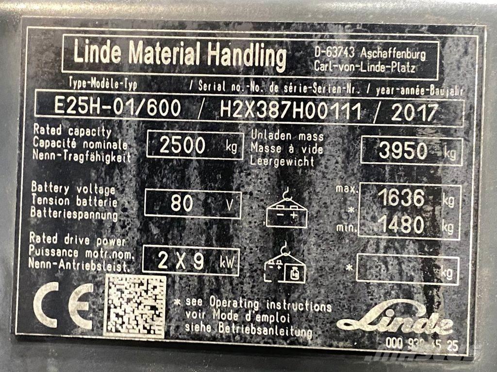 Linde E25H-01/600 電動堆高機