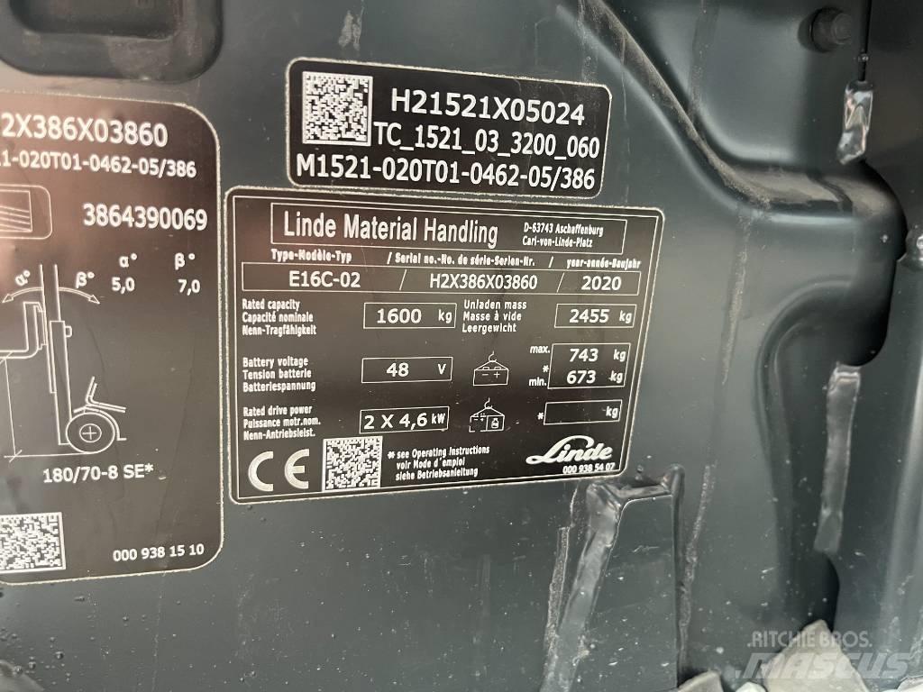 Linde E 16 C-02 電動堆高機