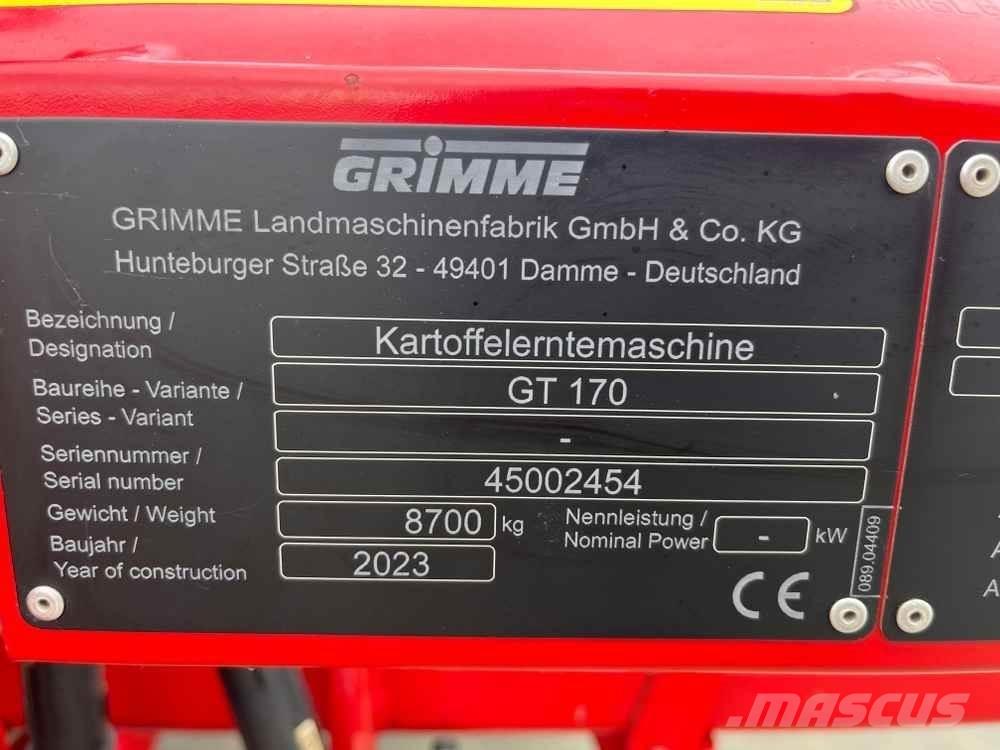 Grimme GT 170 馬鈴薯收穫機和挖掘機