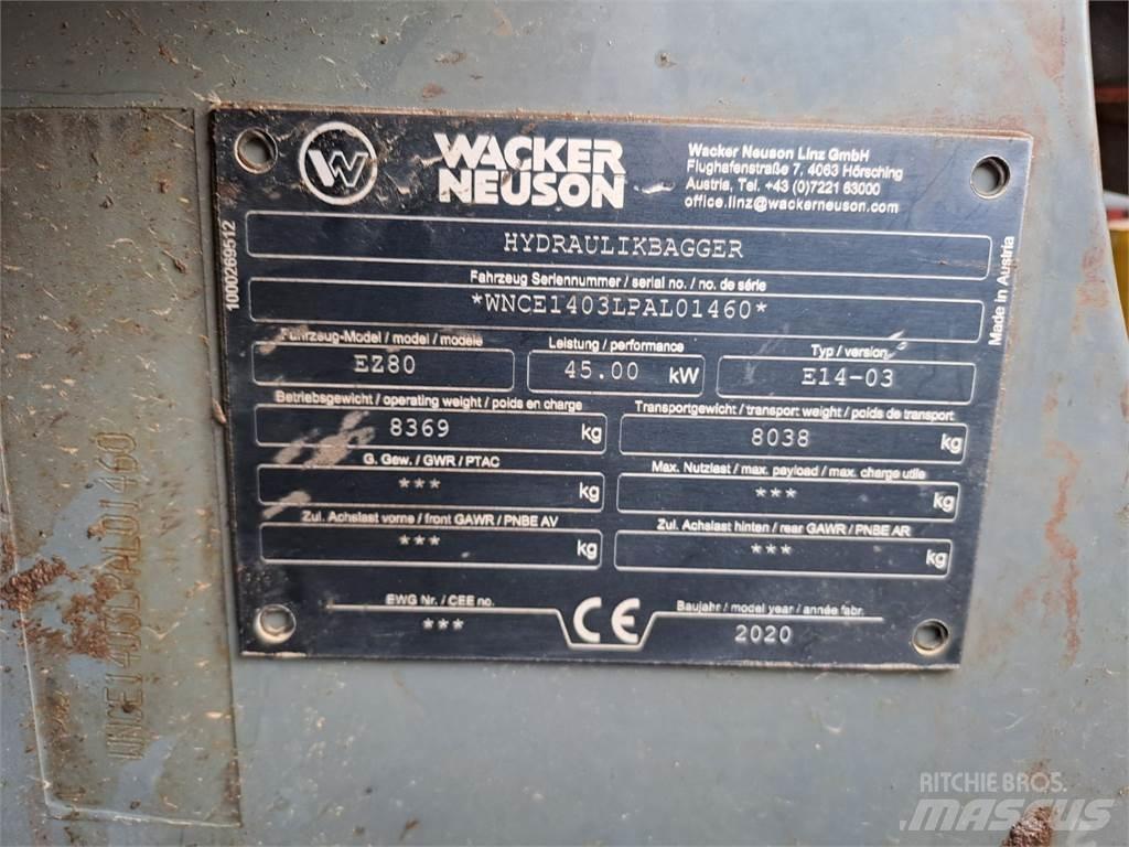Wacker Neuson EZ80 履帶式 挖土機/掘鑿機/挖掘機