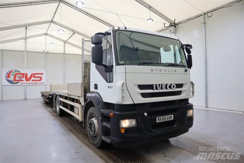 Iveco STRALIS 420 DRAWBAR 平板式/側卸式卡車