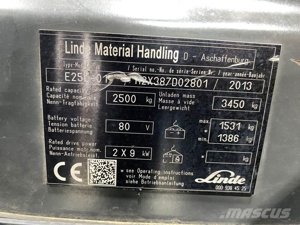 Linde E25L 電動堆高機
