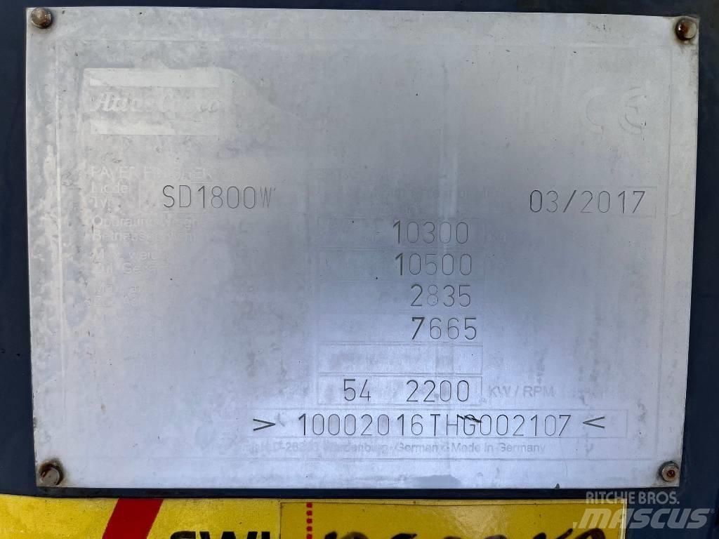 Dynapac SD 1800 W 瀝青攤舖機/鋪路機