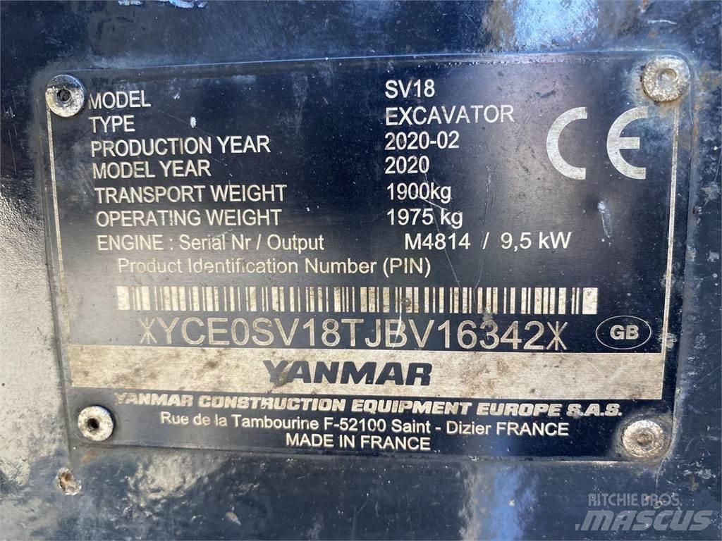 Yanmar SV18 旋轉式挖土機/掘鑿機/挖掘機