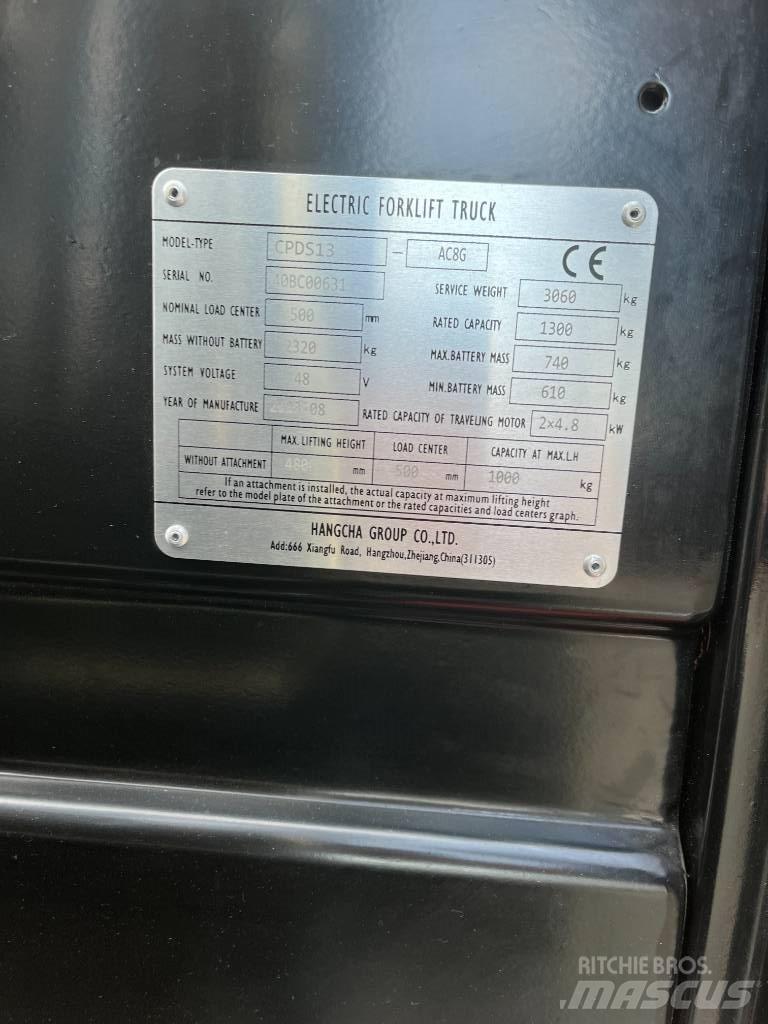 Hangcha CPDS13-AC8G 電動堆高機