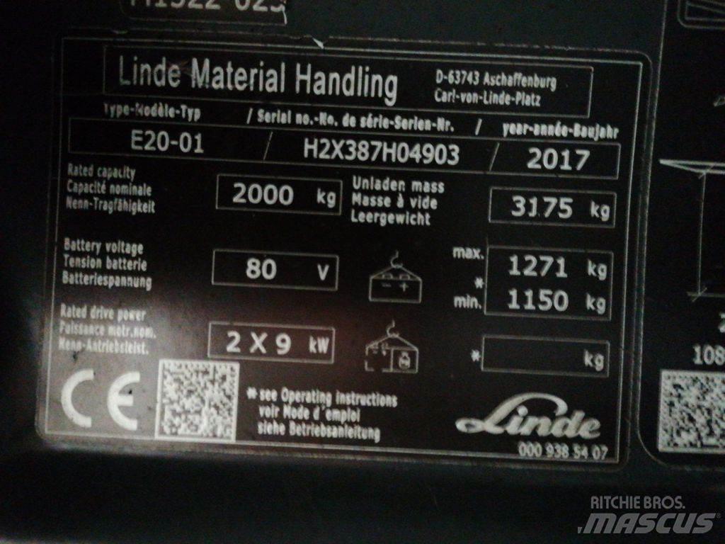 Linde E20-01 電動堆高機