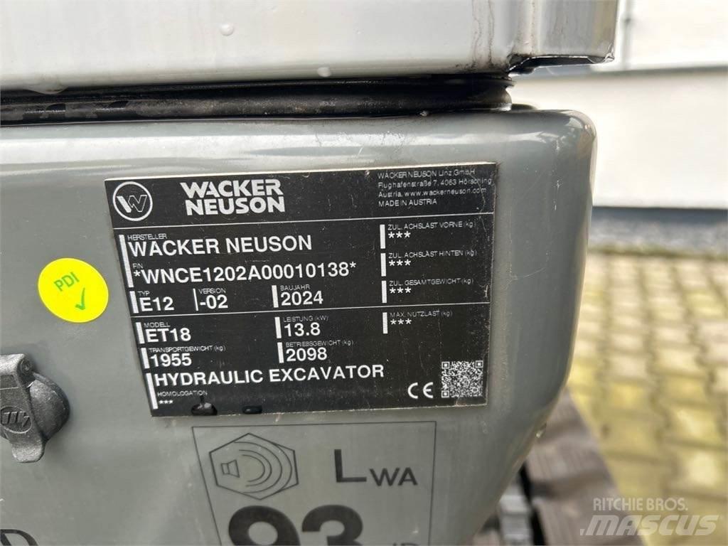 Wacker Neuson ET18 履帶式 挖土機/掘鑿機/挖掘機