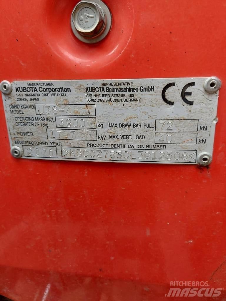 Kubota U 36-4 小型挖土機/掘鑿機<7t(小型挖掘機)