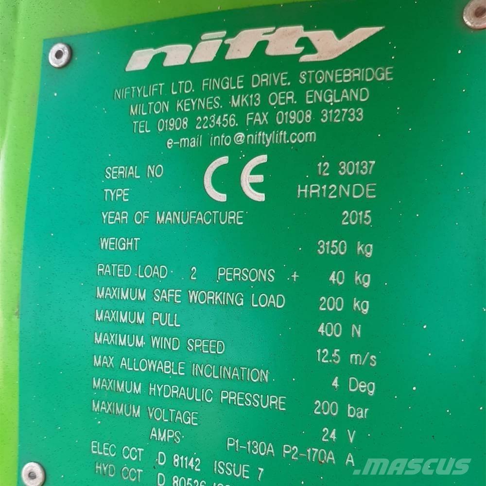 Niftylift HR 12 曲臂高空作業車