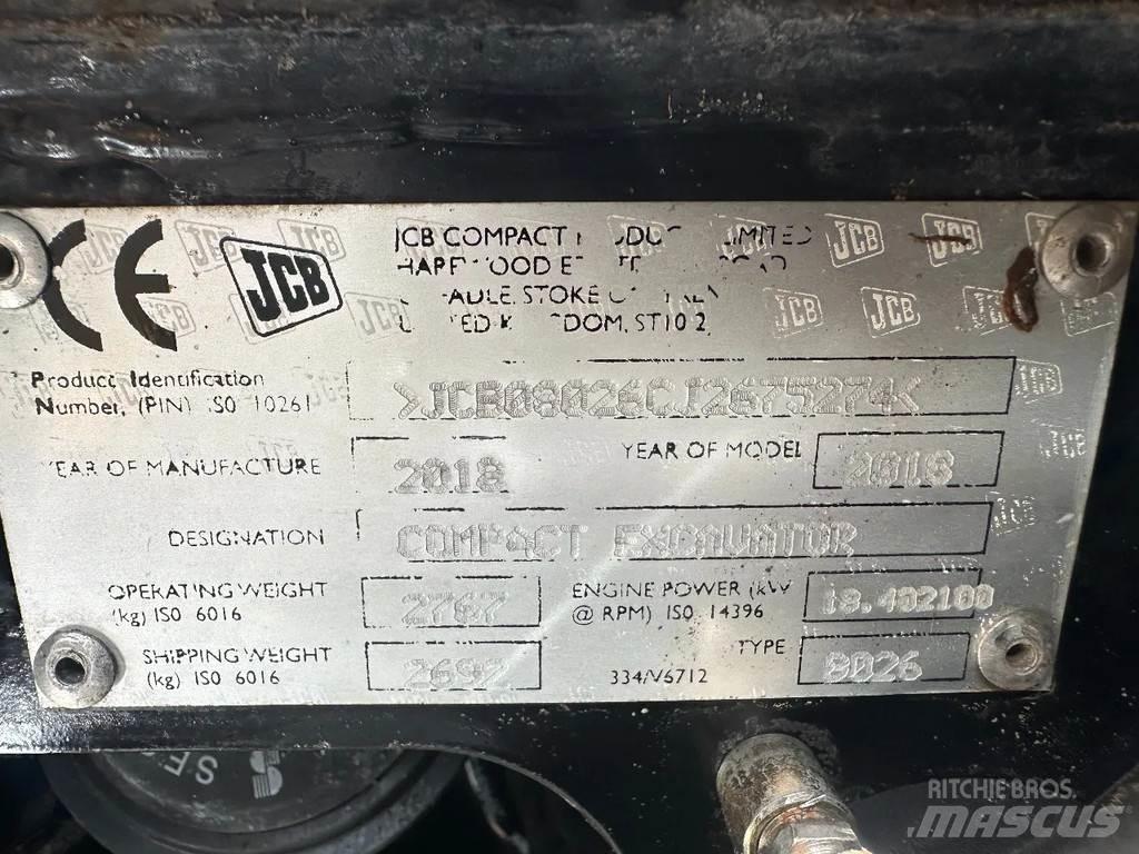 JCB 8026 小型挖土機/掘鑿機<7t(小型挖掘機)
