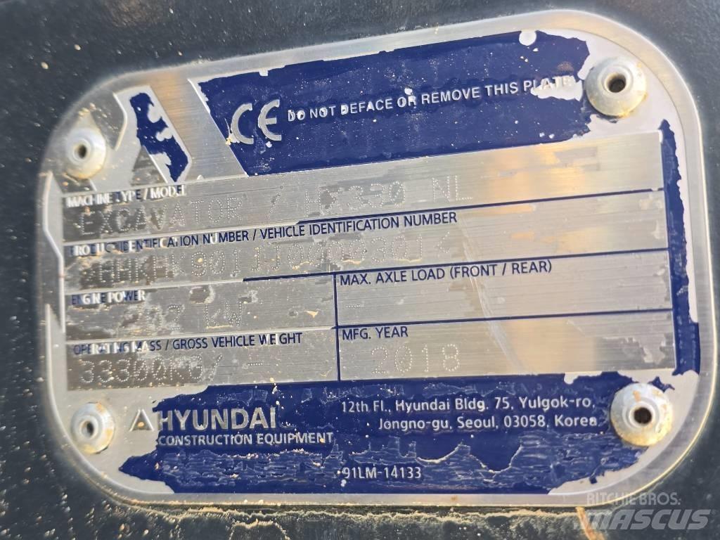 Hyundai HX 330 NL 履帶式 挖土機/掘鑿機/挖掘機