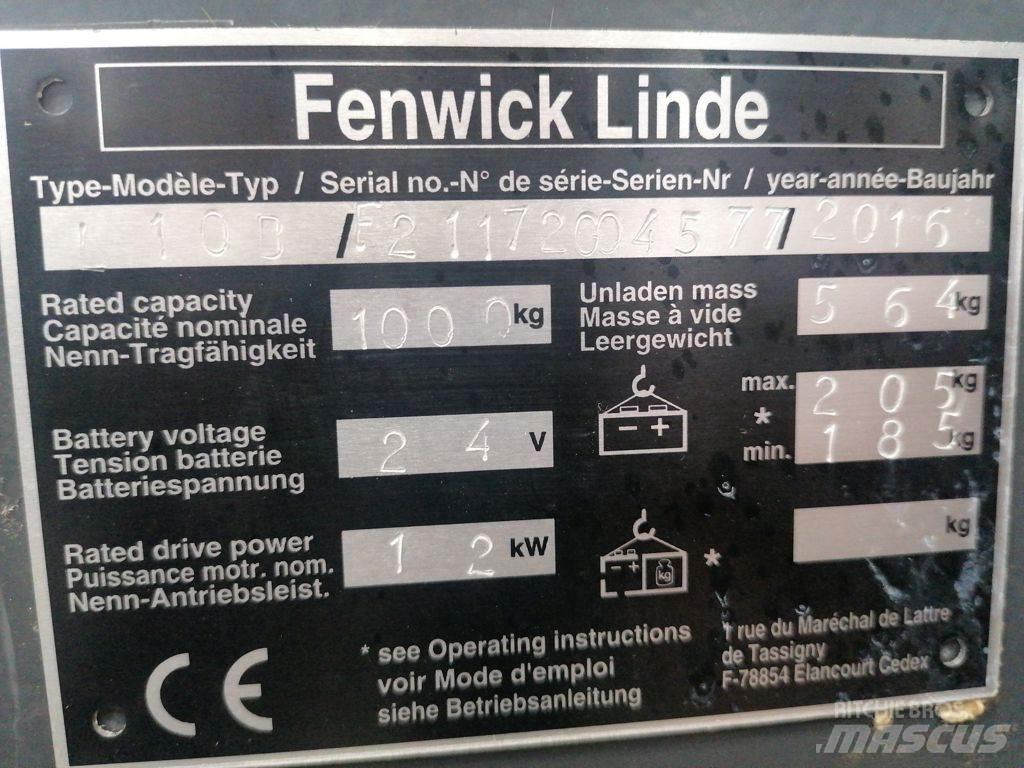 Linde L10B 行走控制式堆積機