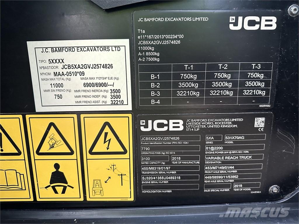 JCB 531-70 Agri 農業用伸縮臂裝載機