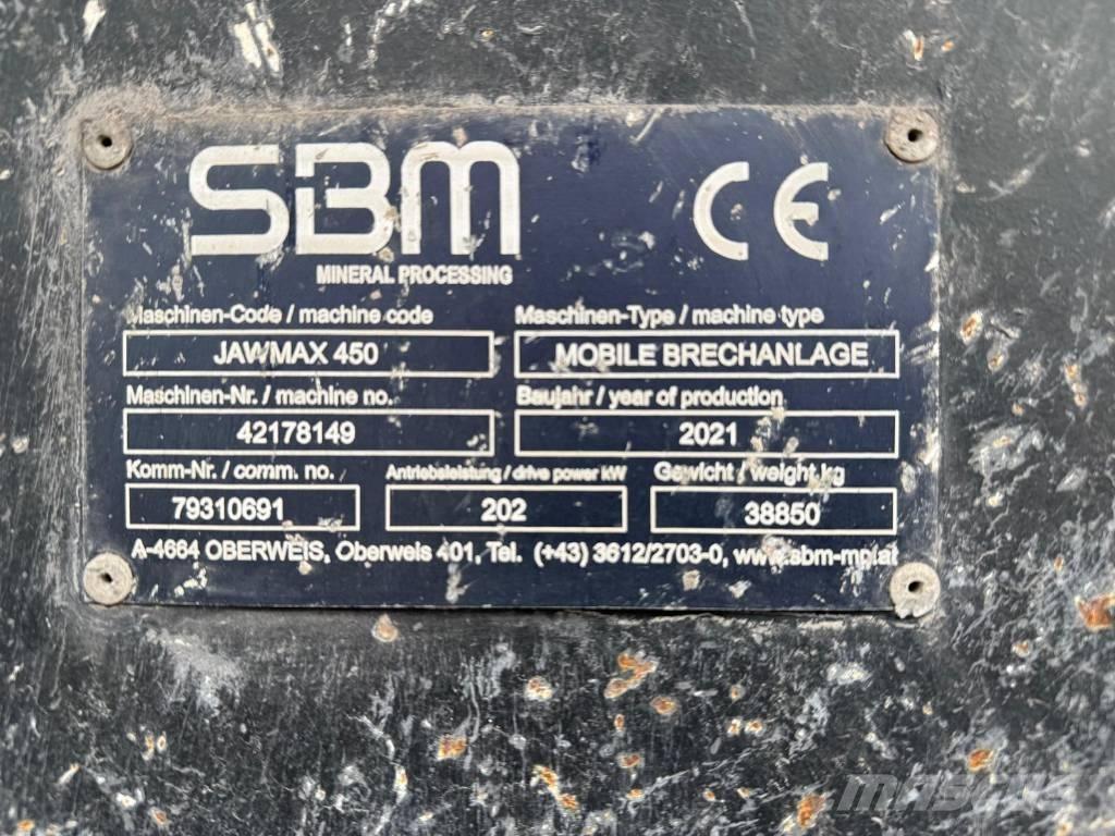SBM Jawmax 450 移動式壓碎機