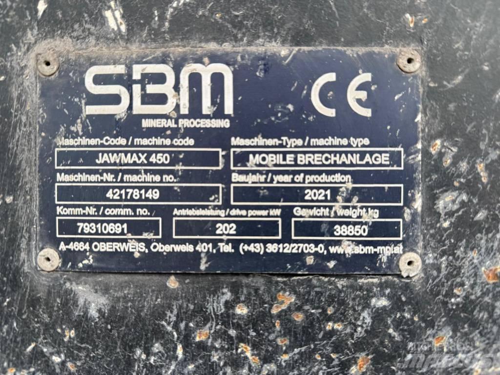 SBM Jawmax 450 移動式壓碎機