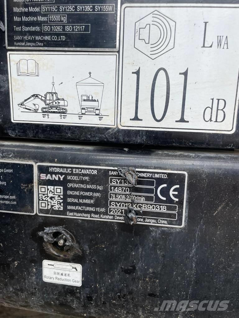 Sany SY 135 C 履帶式 挖土機/掘鑿機/挖掘機