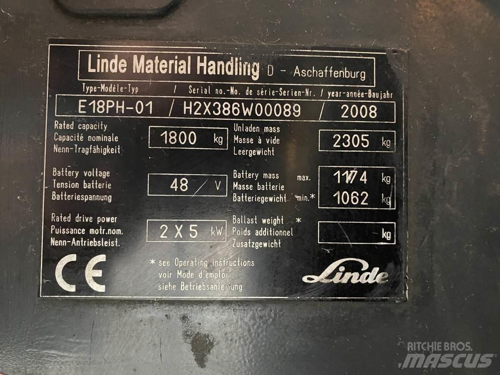 Linde E18PH-01 電動堆高機