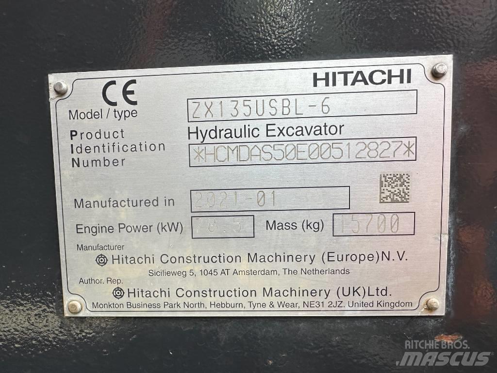 Hitachi ZX 135 US-6 履帶式 挖土機/掘鑿機/挖掘機