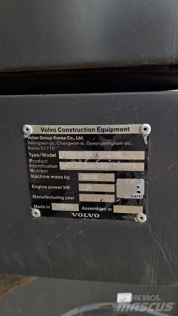 Volvo EC220E 履帶式 挖土機/掘鑿機/挖掘機